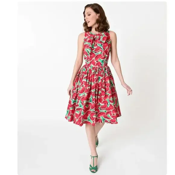 knee length dresses for ladies Miley Watermelon Stack Dress  Little Party Dress